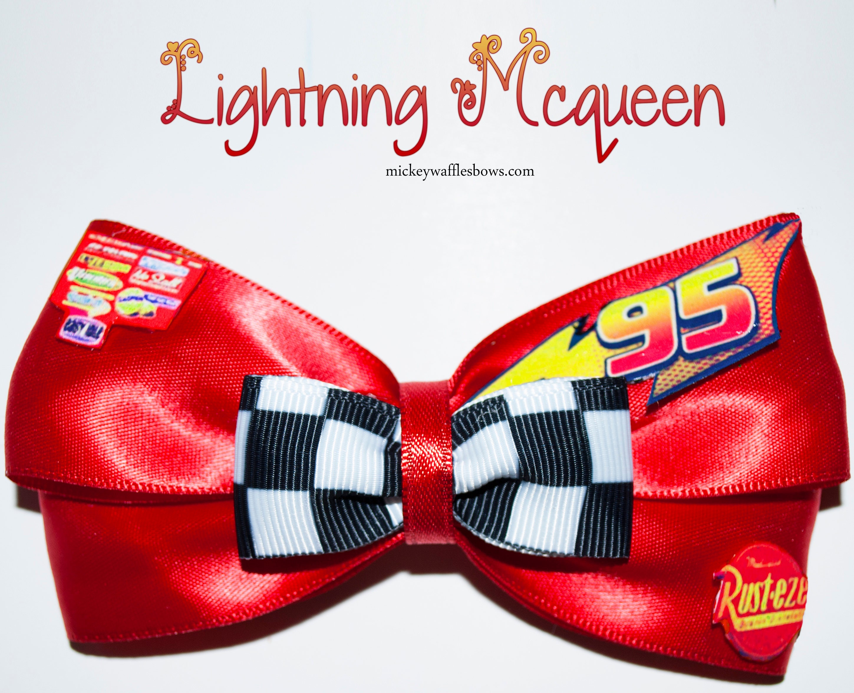 Lightning Mcqueen Hair Bow Etsy