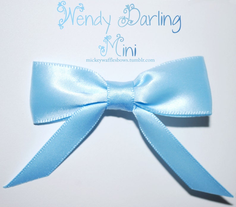 Mini Wendy Darling Hair Bow | Etsy