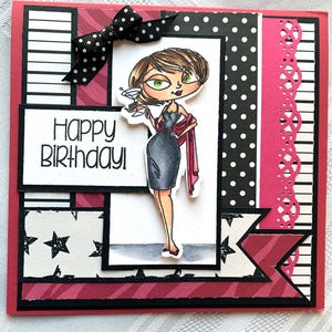 Tarjeta de cumpleaños, Tarjeta de cumpleaños glamorosa, Tarjeta de martini, Cumpleaños de novia