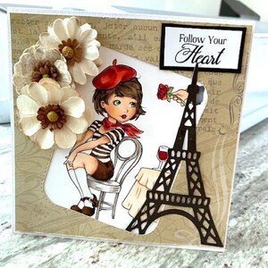 Carte Paris, Carte française, Carte amitié, Carte Tour Eiffel, Carte France, Suivez votre cœur Carte