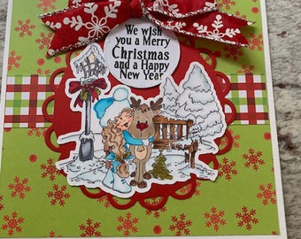 Christmas Card, Holiday Card, Merry Christmas card, Santa Claus Card
