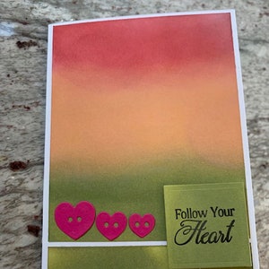 Segui il tuo cuore, la carta della buona fortuna, la carta del cuore, la carta di incoraggiamento di credere
