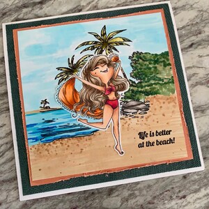 Strand Karte, Ufer Karte, wunderliche Freundschaft Karte, Geburtstagskarte, Strand Karte, Freundschaftskarte