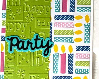 Carte d'anniversaire, carte de fête, carte de fête, carte de joyeux anniversaire, carte d'anniversaire bougie