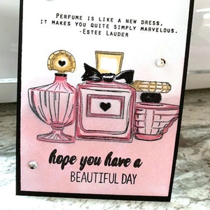 Carte parfum, Carte anniversaire, Carte Parfum Anniversaire, Carte Beauté