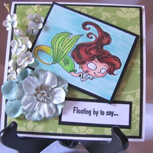 Carte sirène, carte océan, carte plage, carte amitié, carte toutes occasions