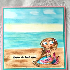 Carte Sirène Plage Underwater Summer Sand Soleil