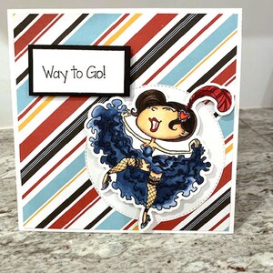 Tarjeta de bailarina, Way to Go, Tarjeta de escenario, Tarjeta de corista, Tarjeta Can-Can