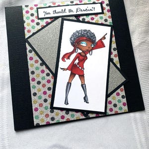 Tarjeta Deberías estar bailando, Tarjeta Disco, Tarjeta Donna Summer, Tarjeta Disco Ball, Tarjeta de los 70, Tarjeta con ambiente maravilloso de Fiebre del sábado por la noche