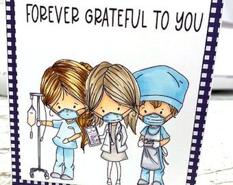 Thank you Card, Nurse, Doctor, Hospital Card