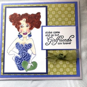Cartão de feliz aniversário divertido para namorada, elegante, fashionista e glamourosa, aniversário de amiga, cartão Loralie, cartão de aniversário, aniversário caprichoso