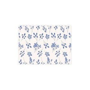 Petite carte postale florale bleue | Adorables cartes de correspondance avec stylo et crayon, coffret cadeau de papeterie, cartes de voeux créatives, enveloppes incluses