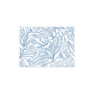 Lot de cartes postales florales bleues | Adorables cartes de correspondance avec stylo et crayon, coffret cadeau de papeterie, cartes de voeux créatives, enveloppes incluses
