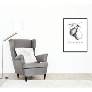 DIGITAL DOWNLOAD - Grow A Pear Artwork, Printable - Immediate Download
