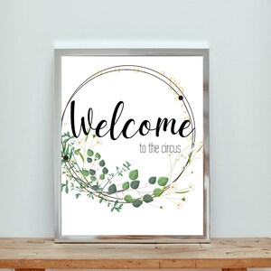 DIGITAL DOWNLOAD - "Welcome To The Circus" Funny Sign Home Decor Printable Instant Download Gag Gift Home Sign Wall Art Parenting Sign