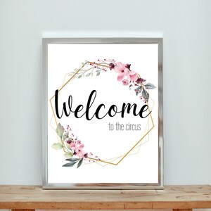 DIGITAL DOWNLOAD - "Welcome To The Circus" Funny Sign Home Decor Printable Instant Download Gag Gift Home Sign Wall Art Parenting Sign