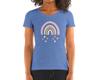 Rainbow Hearts Ladies' short sleeve t-shirt