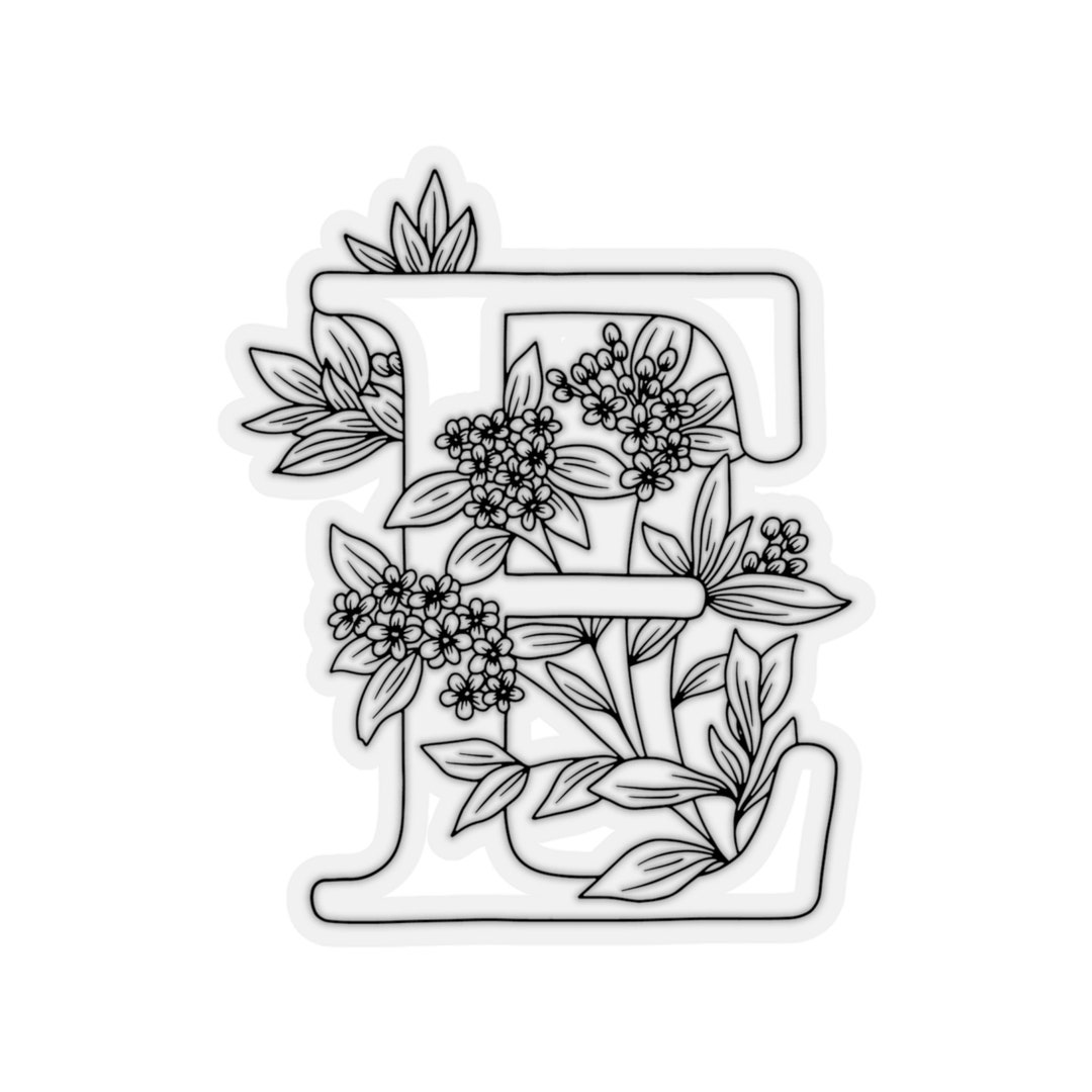 monogram-floral-e-sticker-etsy