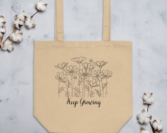 Keep Growing Eco Tote Bag Beige
