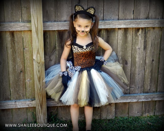 Cheetah Costume 3pc Set leopard Tutu Dress 1st Birthday Tutu party