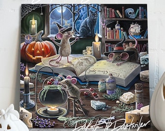 Prints of "Endless Cheese" - By Dakota Daetwiler (Witchy Mice Casting a Spell)