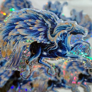 Pegasus Constellation - Holographic glitter waterproof sticker by Dakota Daetwiler