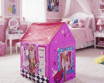 Rare 1993 Barbie Hollywood Playhouse Tent | Vintage Pink Barbie Room Decor | Collector’s Barbie Toy | Y2K Nostalgia Interior Piece
