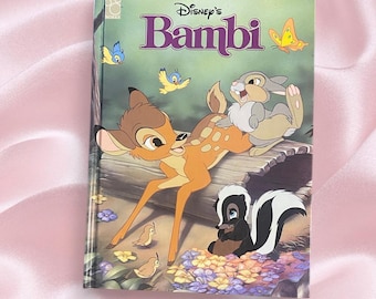 Vintage 1990s Disney Bambi Hardcover Book | Kidcore & Disneyana Collectible