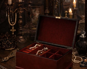 Vintage Angelcore wooden Jewelry box Trinket Box Coquette decor Cottagecore Decor gifts for her home decor vanity tray Seraphic