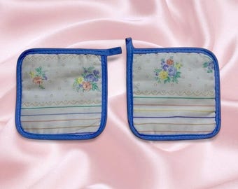 7” x 7” Large Vintage Cottagecore Potholders pink Coquette home decor pink Cottagecore kitchen tools coquette home decor kitchen set bucolic