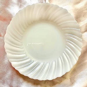 Vintage 1960s Milk Glass Ring Dish Coquette decor trinket dish Cottagecore Decor vanity tray royalcore rococo jewelry dish vintage ring tray