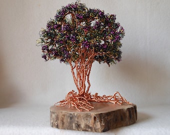Wire Tree,Wire Tree Sculpture,Wire Trees,Photo Tree,Wire Art,Tree Sculpture,Purple Flowers,Trees,Copper Tree,Crepe Myrtle Tree,Wire,Purple