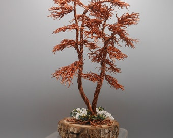 Wire Tree, Wire Tree Sculpture, Copper Tree, Bonsai Tree, Memorial Tree, Photo Tree, Pine Tree, Scrub Pine Tree, Miniature Wire Tree, Trees