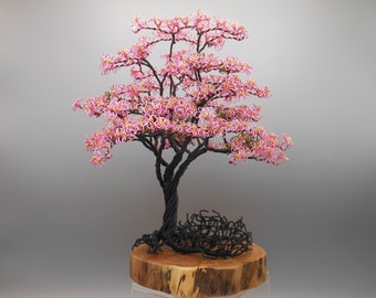 Wire Tree,Wire Tree Sculpture,Wire Trees,Photo Tree,Wire Art,Tree Sculpture,Pink Flowers,Pink Dogwood Tree,Dogwood Tree,Memorial Tree
