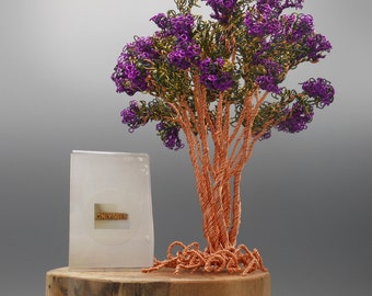 Wire Tree,Wire Tree Sculpture,Wisteria Tree,Wire Trees ,Bonsai Tree,PhotoTree,Memorial Tree,Purple Wisteria Tree,Tree With Flowers