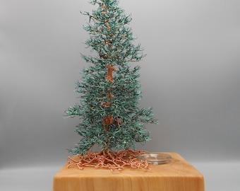 Wire Tree Sculpture,Wire Trees,Wire Art,Copper Trees,Bonsai Tree,Memorial Tree,Evergreen Tree,Christmas Tree,Pine Tree,Blue Spruce Tree