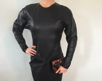 Leather Long Dress