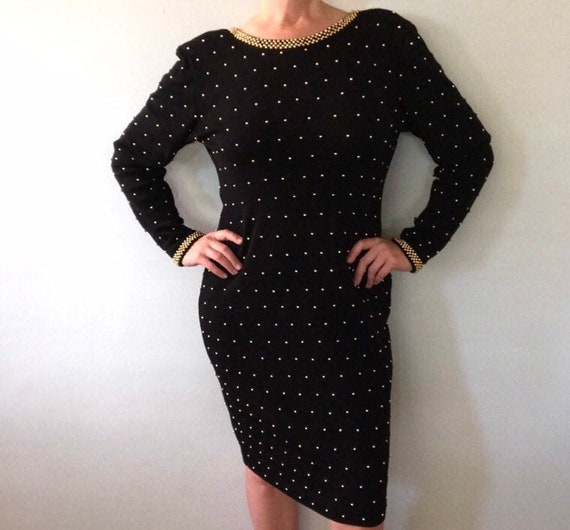 Black studded dress