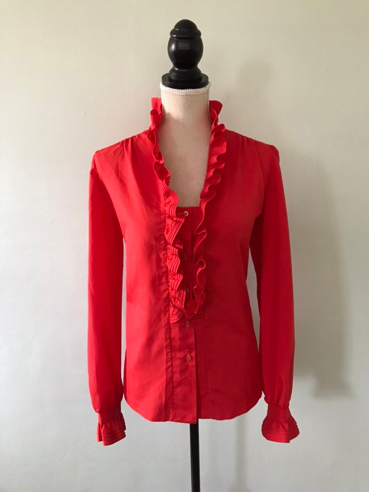 Classical Ruffle Classic Ruffle Blouse - Etsy