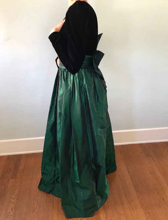 Velvet & taffeta gown - image 6