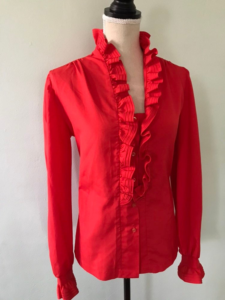 Classical Ruffle Classic Ruffle Blouse - Etsy