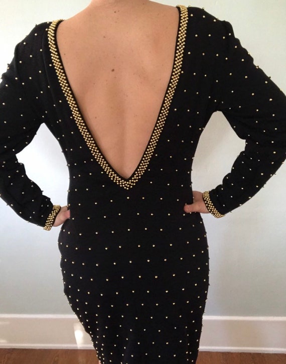 Black studded dress - image 6