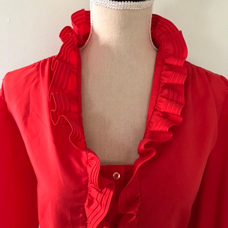 Classical Ruffle Classic Ruffle Blouse - Etsy