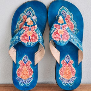 TURQUOISE HANDMADE SANDALS