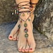Barefoot SANDALS,Flower mandala,wedding sandals,foot jewelry,boho sandals,toe ring,macrame anklet,crochet jewelry,yoga jewelry,gift for her 