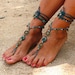 Barefoot Sandals, Water MANDALA, Beach wedding, foot jewelry, Boho Jewelry, toe ring, ankle bracelet, mandala jewelry, crochet jewelry 