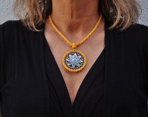 Chakra Necklace solar Plexus Chakra chakra Pendant chakra Mandala
