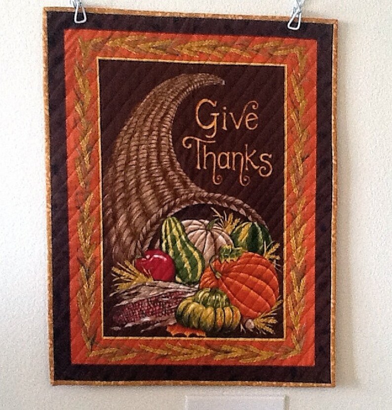 Fall Thanksgiving Horn of Plenty Wall Hanging in Beautiful ...