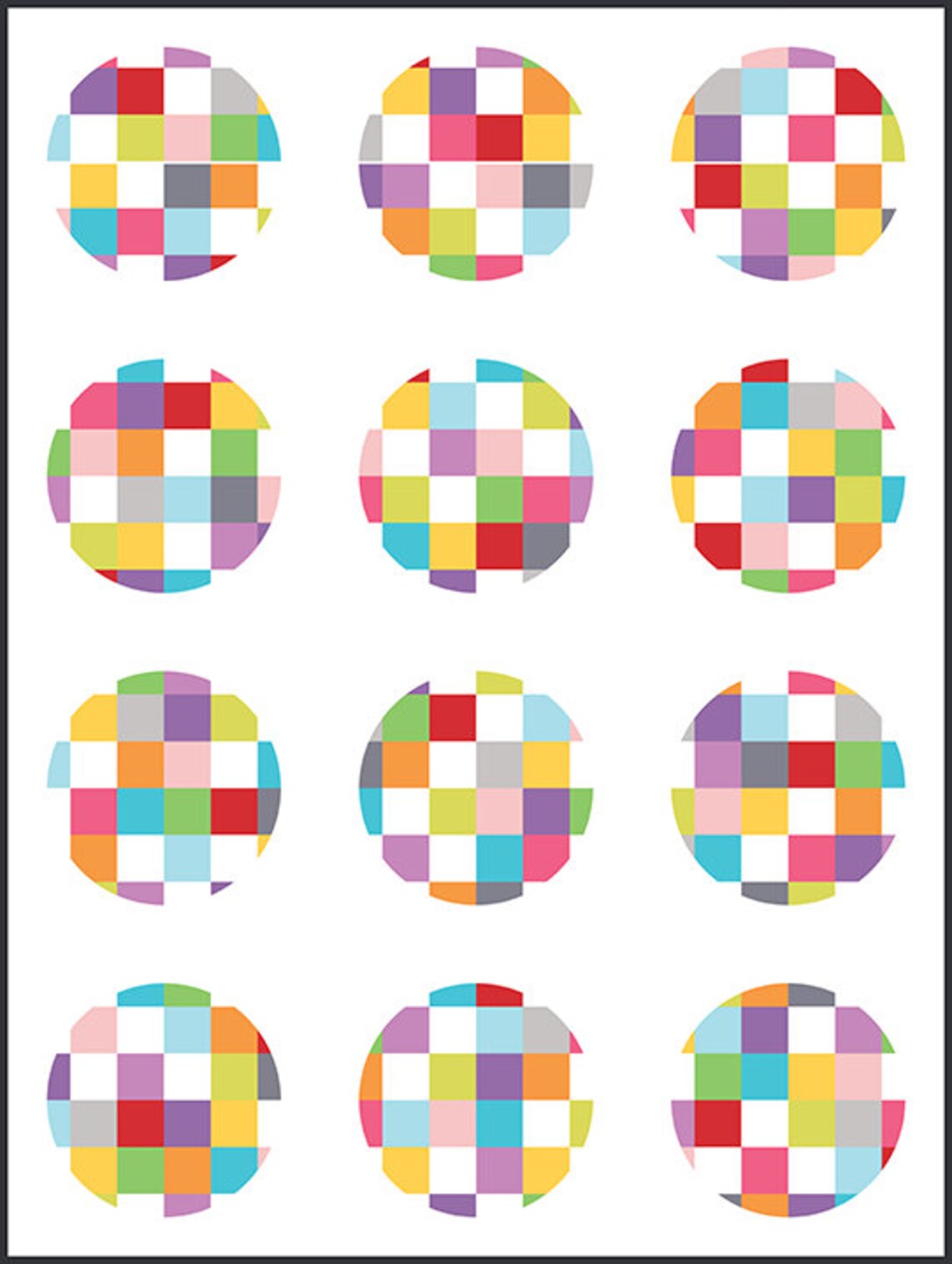 Pixelated Circles Quilt - PDF Pattern - Etsy