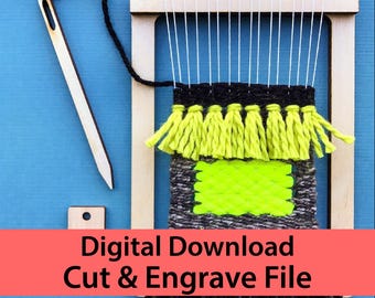 DIGITAL DOWNLOAD - Weaving Loom SVG Laser File - two sizes